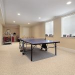 Basement with ping pong table