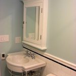Bathroom with cabinet
