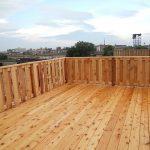 Large wood deck