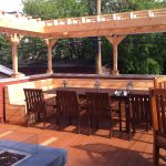 Deck with table and chairs