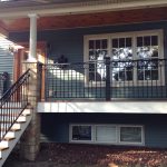 Porch with black rails