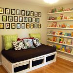Room with books and seating