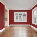 Empty room with red walls