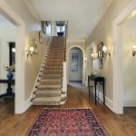 Staircase and area rugs