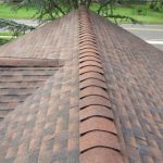Roof with brown shingles